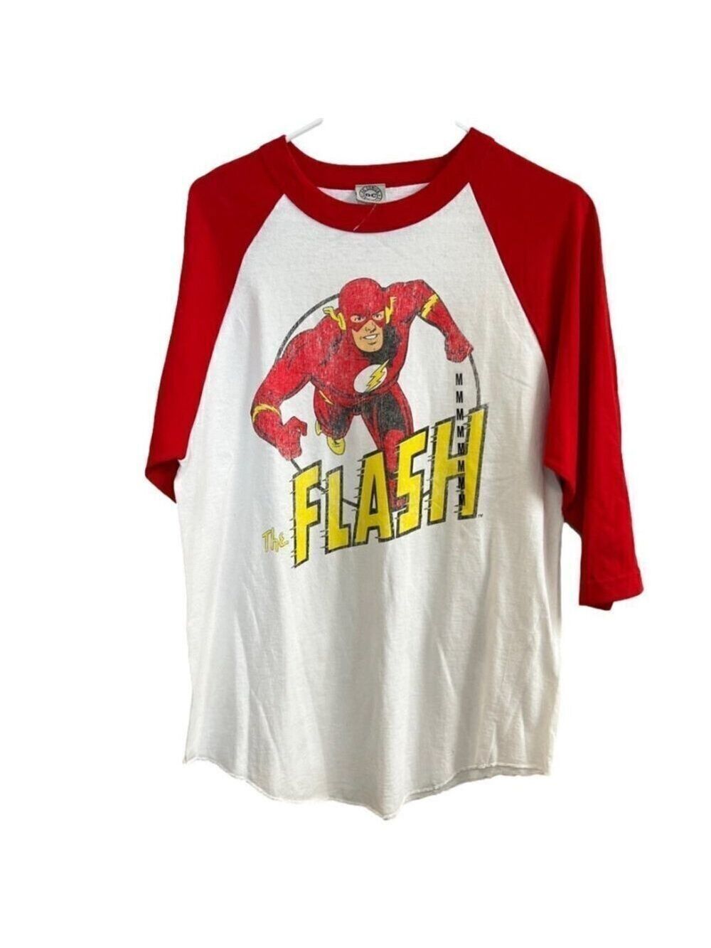 NWT Men's DC Comics Originals Flash 3/4 Length Sleeve T-Shirt. Size Medium